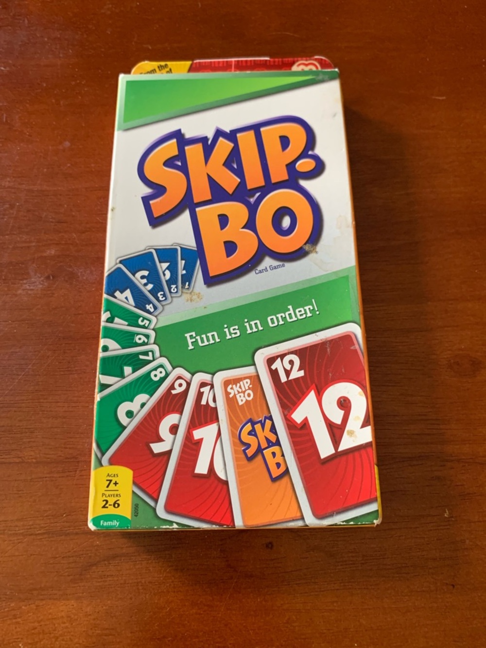 Mattel Skip-Bo Card Game - Green Red Orange Blue